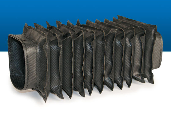 Black Pu Coated C Type Fabric Bellows
